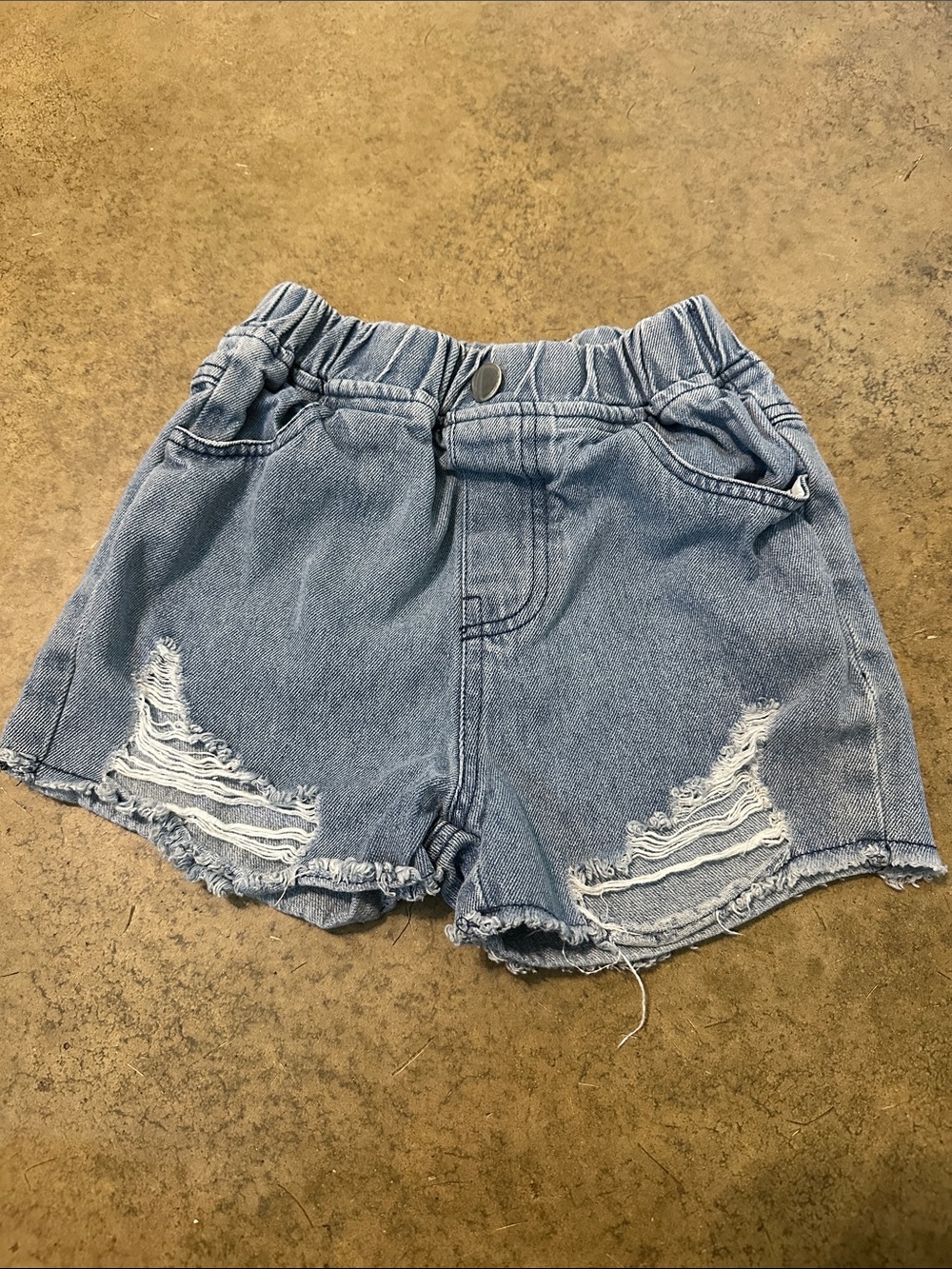 Girls size 6 Light Blue Distressed Denim Shorts